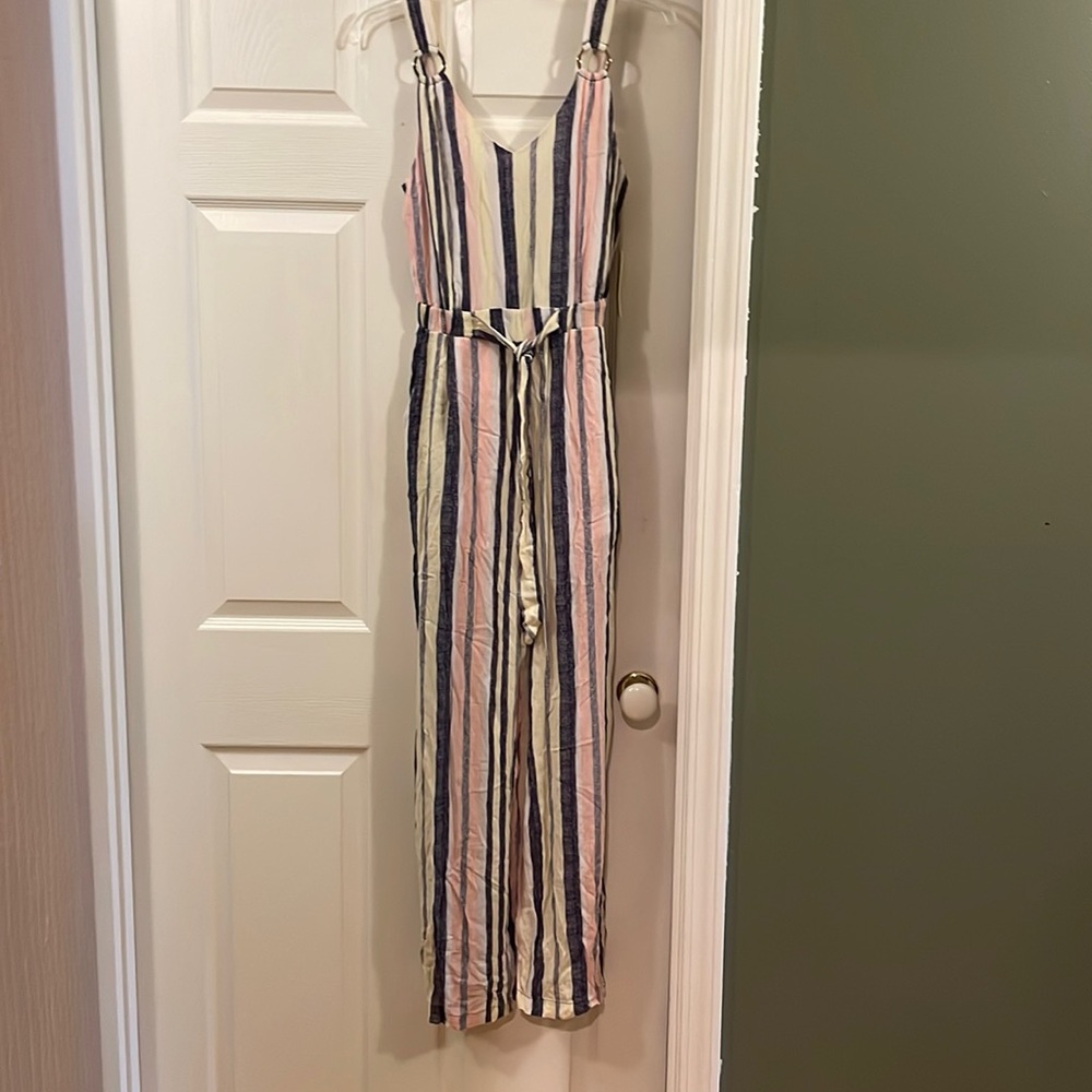 Striped summer jumpsuit